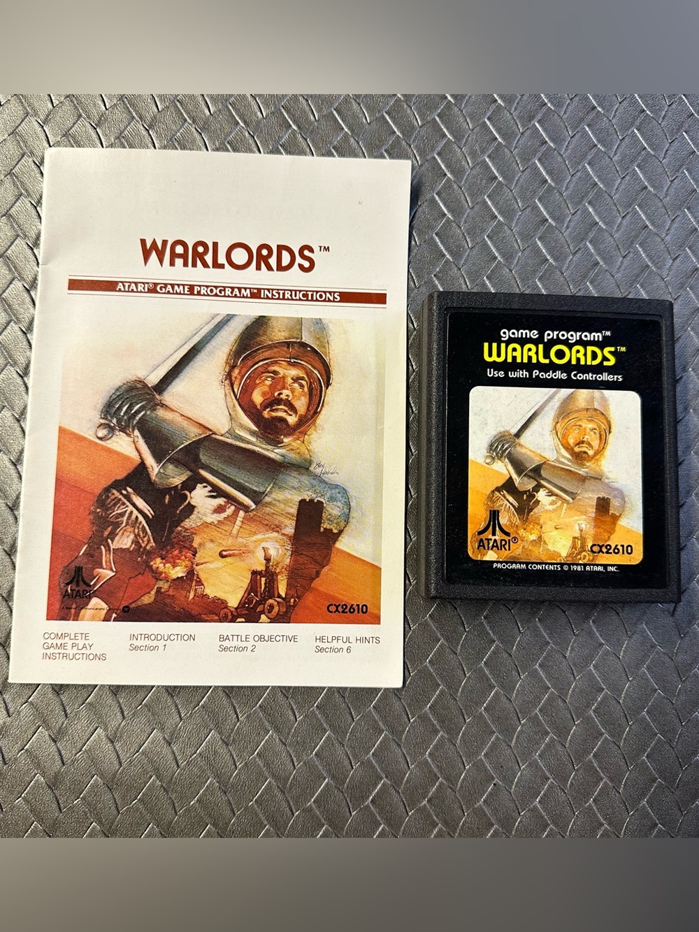 Warlords Game Cartridge & Manual - atari 2600 games